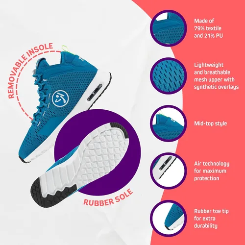 Vista 3 de ZUMBA Air Funk - Tenis de baile para mujer