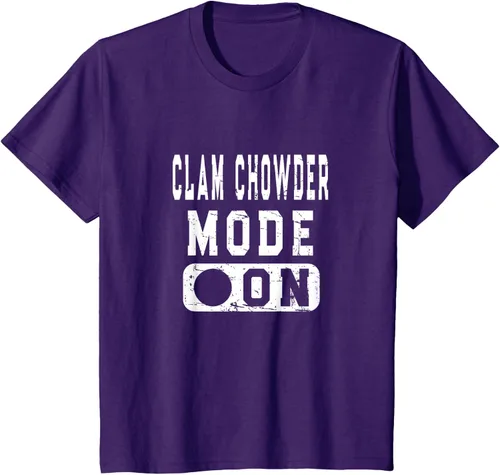 Vista 19 de Clam Chowder Mode On - Camiseta de broma de sopa de almejas, Negro