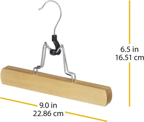 Vista 4 de Whitmor Juego de 5 perchas de madera natural GRADE A