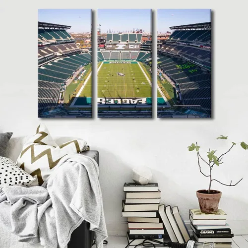 Vista 70 de Lincoln - Lienzo decorativo para pared, diseño de campo financiero de Filadelfia, paisaje de estadio de fútbol de Filadelfia, decoración de pared