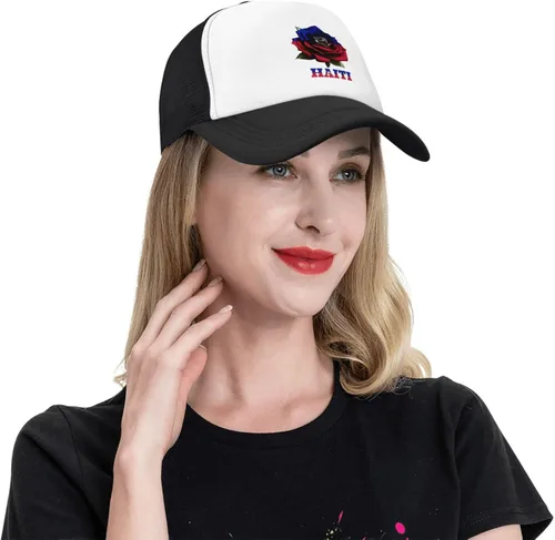Vista 7 de Gorra de béisbol ajustable con cierre de presión para hombres y mujeres, gorra de malla transpirable, color negro