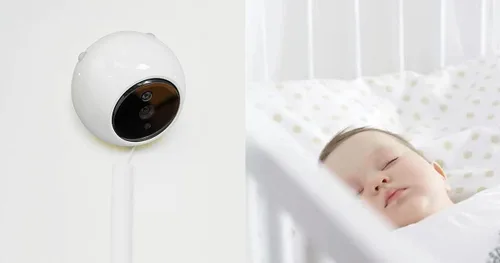 Vista 5 de Amaryllo iBabi Smart Baby Monitor: 1080p FHD, visión nocturna, alertas de llanto/voz, 360 PTZ de seguimiento automático, zona de peligro