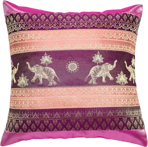 Vista 14 de Fundas de almohada decorativas de 16 x 16 pulgadas (15.7 x 15.7 in) con estampado de elefante y sol, funda de cojín para sofá, silla, cama, cierre