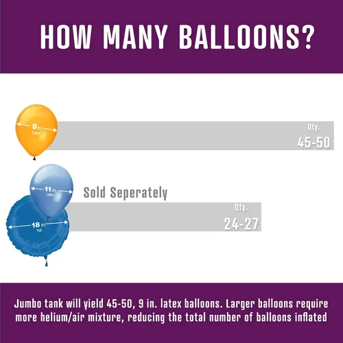 Vista 4 de Tanque de helio para globos en casa, 50 globos y cinta blanca, 12 pesos de globos negros, más herramienta de atar globos