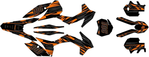 Vista 13 de Kit de gráficos para KTM Motocross de 2 tiempos 125SX, 150SX y 250SX (2013-2014) serie Twitch Cyan 16 mil - On/Off The Road - Adhesivo