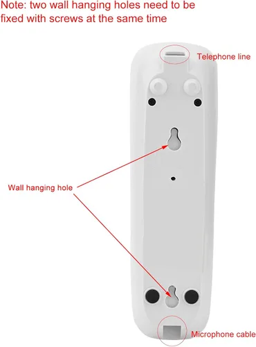 Vista 3 de Mini teléfono con cable de extensión de teléfono fijo con pantalla de llamada entrante para oficina en casa