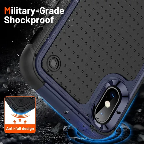 Vista 390 de Jeylly Funda para iPhone SE/Funda para iPhone 5S, Exterior de Plástico Duro que Absorbe Golpes + Interior de Silicona de Goma Defensor contra