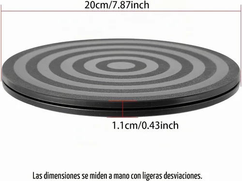 Vista 2 de ZZRANYE Soporte Giratorio Resistente de 8 Pulgadas - Base Lazy Susan Giratoria de 360 Grados con Rodamientos de Bolas de Acero para Base