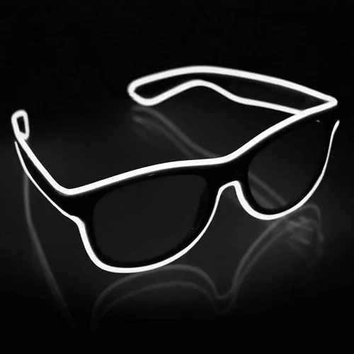 Vista 16 de YouRfocus Gafas inalámbricas con luz LED que brillan en la oscuridad para fiestas rave, EDM (azul)