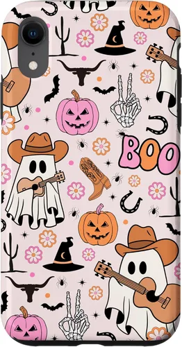 Vista 25 de Spooky Ghost Cowboy Cute Halloween Boo Western Retro Pastel Case for iPhone 17