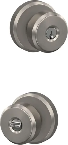 Vista 41 de SCHLAGE Pomo de bloqueo sin giro, latón antiguo (F170 ORB 609) (paquete de 2)