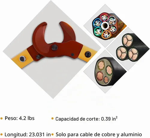 Vista 3 de LK-250 Cortadores de cables resistentes, alicates de corte de alambre de brazo largo multifuncionales que ahorran mano de obra, cortadores de cables