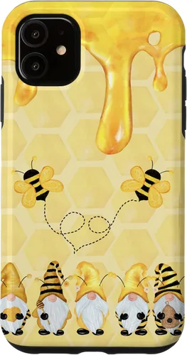 Vista 8 de Carcasa divertida para iPhone 16 con diseño de gnomos de abejorros para Halloween
