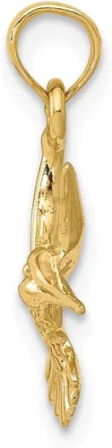 Vista 2 de Colgante de colibrí de oro amarillo de 14 k (0.512 x 0.787in)