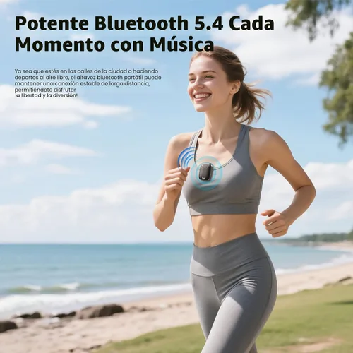 Vista 7 de Wearable Bluetooth Speaker, IPX7 Waterproof Clip-on Mini Speakers Negro
