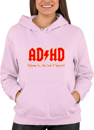 Vista 69 de Go All Out Sudadera con capucha para hombre y mujer con texto en inglés "Highway To Hey Look A Squirrel