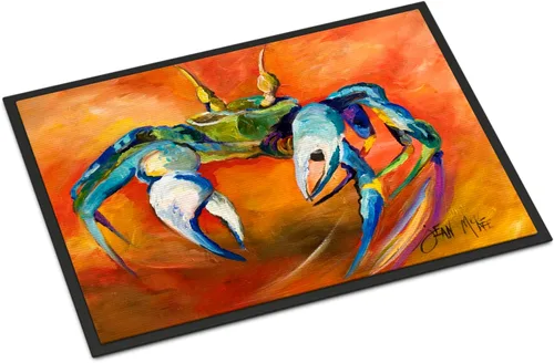 Vista 147 de Caroline's Treasures JMK1017JMAT - Tapete de caza de rana garza azul, 24 x 36 pulgadas, tapete para puerta delantera, interior y exterior