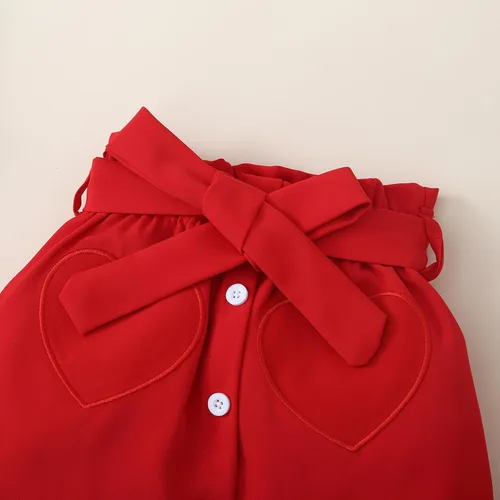 Vista 6 de METYOUEZE Conjunto de falda de manga larga con estampado en forma de corazón para bebé niña