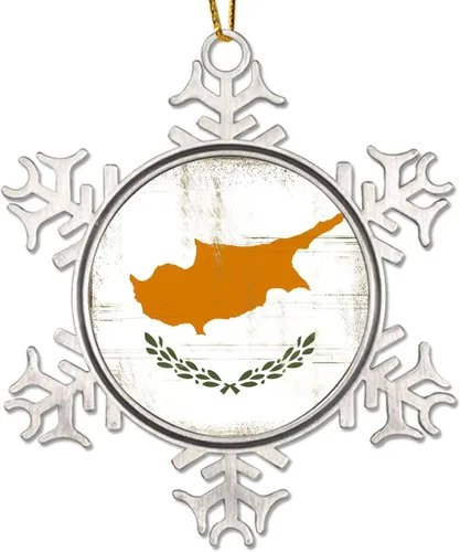 Vista 10 de Adorno de metal de copo de nieve de Canadá, recuerdo de Navidad, regalo de recuerdo patriótico, adorno colgante de Navidad, bandera nacional