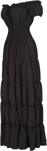 Vista 2 de Lehauya Disfraces renacentistas para mujer, medievales, pirata, campesina, vestido bohemio con cintura fruncida
