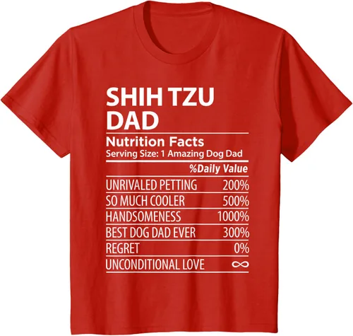Vista 3 de Shih Tzu Dad - Camiseta divertida para dueño de perro Shih Tzu, Negro