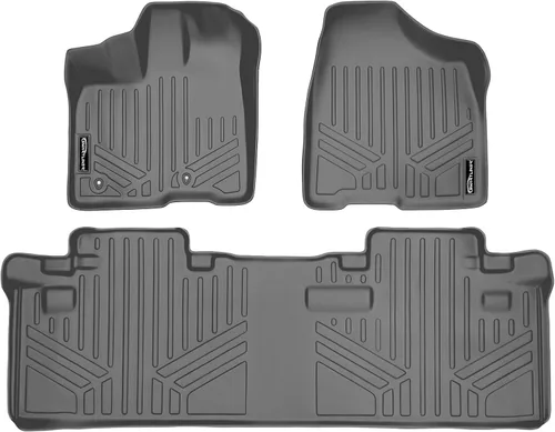 Vista 27 de MAXLINER - Juego de tapetes de piso de ajuste personalizado de 3 filas para Toyota Sienna 2011-2012