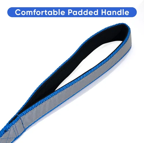 Vista 7 de Pawtitas Correa de perro de doble asa resistente para entrenamiento, correas sin tirones, ideal para perros medianos y grandes, ideal para caminar