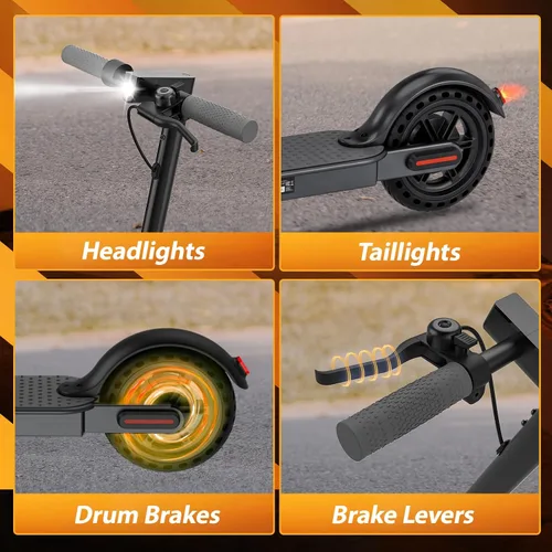 Vista 13 de Electric Scooter, 500W-1200W Peak Motor, 21-28 Mile, 8.5"-10" Tire