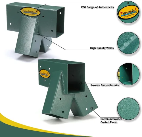 Vista 2 de 2 Easy 1-2-3 soportes de marco A y 1 soporte medio, verde Kit de soporte de columpio Juego de columpios de bricolaje resistente para marco