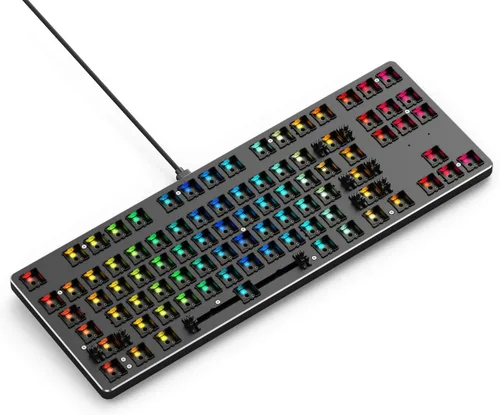 Vista 2 de Glorious Teclado para juegos personalizado GMMK 85 TKL Barebone - Kit de teclado mecánico con cable USB C - Interruptores y teclas RGB