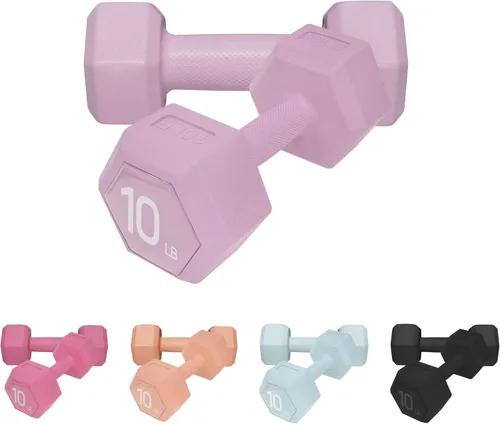 Vista 16 de Dumbbell Hand Weight Sets - Exercise & Fitness Free Weights for Women & Men Home Gym Equipment Workouts Strength Training Negro
