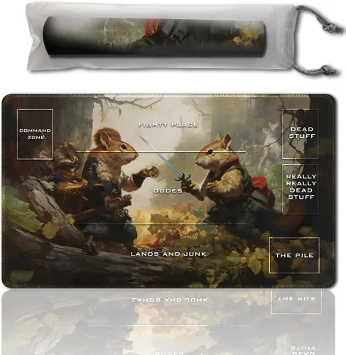 Vista 11 de MTG - Tapete de juego de operaciones auxiliares para MTG TCG, tapete de juego de 24 x 14 pulgadas, tapete de juego entintado con bolsa