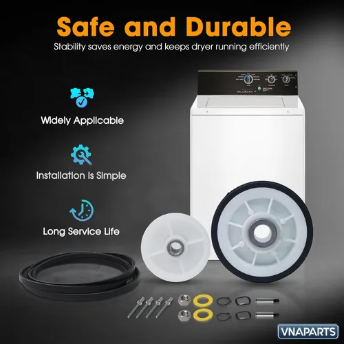 Vista 8 de Para Maytag Neptune 3000 Series MDE6000AYW MDE5500AYW Kit de reparación de secadora reemplaza rodillos de tambor 12001541 303373K W10116741 303373