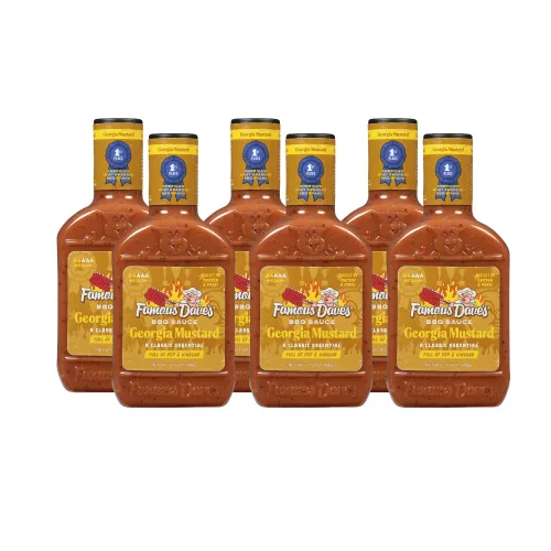Vista 9 de Famous Dave's - 1 unidad de salsa barbacoa de mostaza Georgia (17.5 oz.)