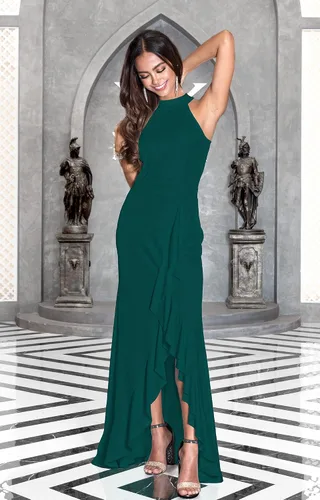 Vista 2 de KOH KOH Vestido largo sin mangas para dama de honor sexy con abertura para mujer