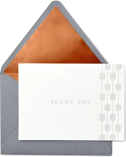 Vista 8 de Hallmark Signature - Tarjetas de agradecimiento doradas, escritura dorada (10 tarjetas con sobres)