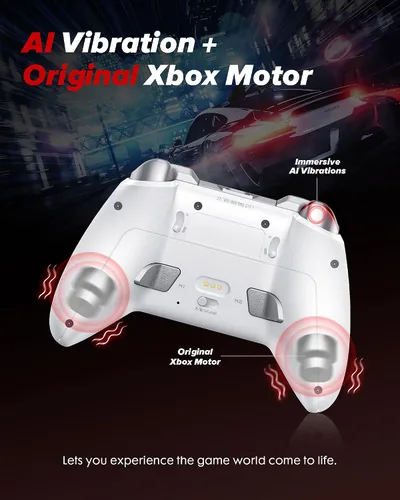 Vista 6 de BEITONG KP20 Wireless Controller for PC, Switch/Switch 2, Android, TV, Steam Deck, TMR Joysticks & Hall Triggers, Bluetooth & 2.4g Gamepad with