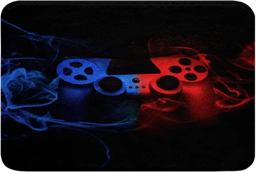 Vista 20 de Erosebridal Alfombra de baño para juegos de PC de 16 x 24 pulgadas, tapete de baño con control de videojuegos para niños, decoración de dormitorio