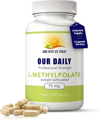 Vista 9 de Our Daily Vites, L-metilfolato de 15 mg - Suplemento activo de folato metilado 5-MTHF para mujeres y hombres - Folato de metilo para la salud