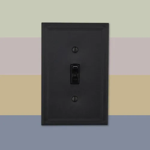 Vista 8 de Cubiertas de interruptor de luz, placas aisladas de pared de palanca única para enchufes eléctricos, placas de interruptor único de 1 banda