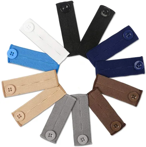 Vista 7 de Taoqiao Extensores de cintura, extensor de botón premium para pantalones, extensor de pantalones para maternidad, extensor de botones ajustables