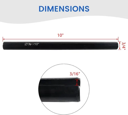 Vista 2 de Eje de transmisión de 10 "x 3/4" con chavetero de 3/16 "para Go Kart Mini Bike