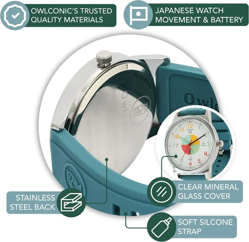 Vista 5 de Reloj para niños relojes analógicos para niños Ideal para niños y niñas a partir de 4 años Reloj analógico perfecto para niños herramienta