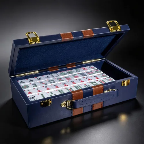 Vista 6 de Travel American Mahjong - Juego de azulejos, funda rígida premium, 166
