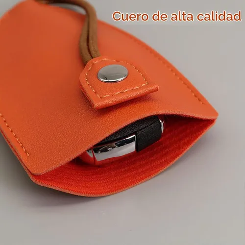 Vista 3 de Funda para llave de coche, 8 piezas, creativa, extraíble, funda de piel sintética, bolsa protectora para llaves de coche de gran capacidad