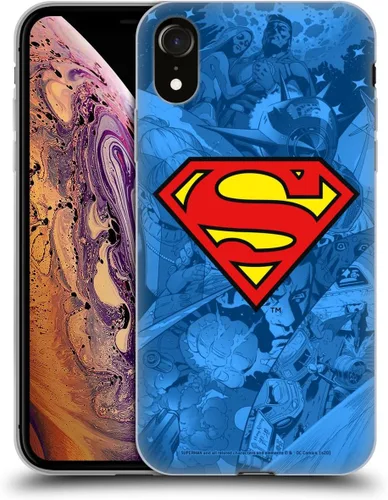 Vista 33 de Head Case Designs Funda de gel con licencia oficial de Superman DC Comics Collage Comicbook Art [protección de grado militar] compatible con Apple
