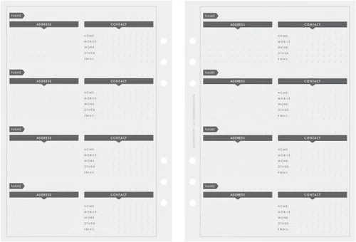 Vista 2 de LUX PRO A5 - PAQUETE DE REFILL - Libreta de direcciones - LUX PRODUCTIVITY
