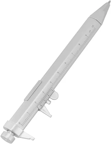 Vista 5 de Multifunctional Pen With Caliper Ruler Gel Ink Retractable Writing Tool For Office School Blue Refill(Black refill)