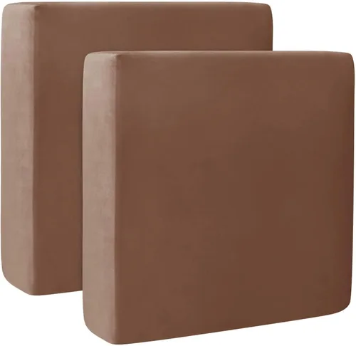 Vista 30 de Fundas de cojín de terciopelo para sofá, funda elástica para cojín de sofá suave, protector de muebles extraíble y lavable para sala de estar, Negro