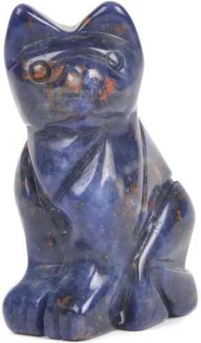 Vista 6 de Justinstones Estatua de gato guardián de piedra de sangre africana, decoración del hogar, reiki chakras curativos, cristal de escritorio, decoración